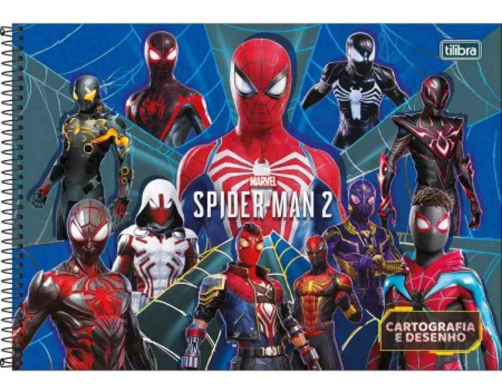 CADERNO DESENHO/CARTOGRAFIA SPIDER MAN 2